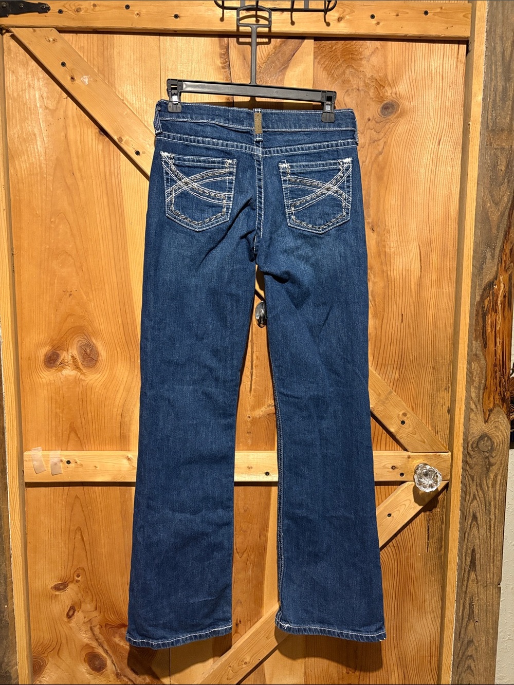 Ariat Dark Blue Bootcut Jeans with Contrast Pocket Stitching